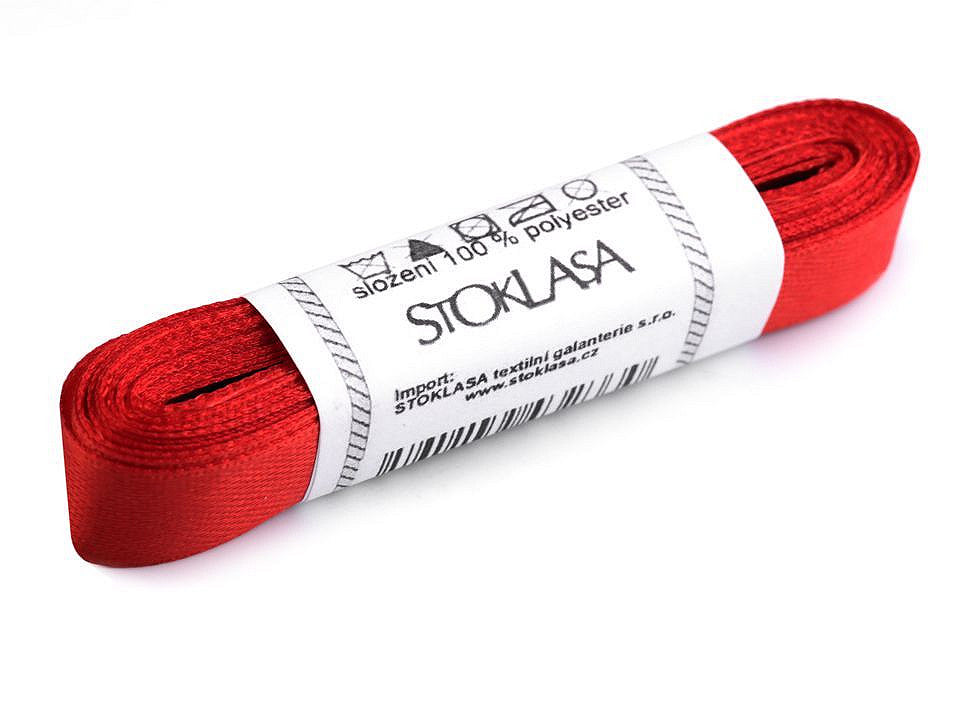 Paquets de ruban satiné par 5 m, largeur 12 mm