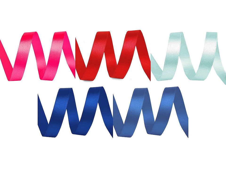 Paquets de ruban satiné par 5 m, largeur 12 mm