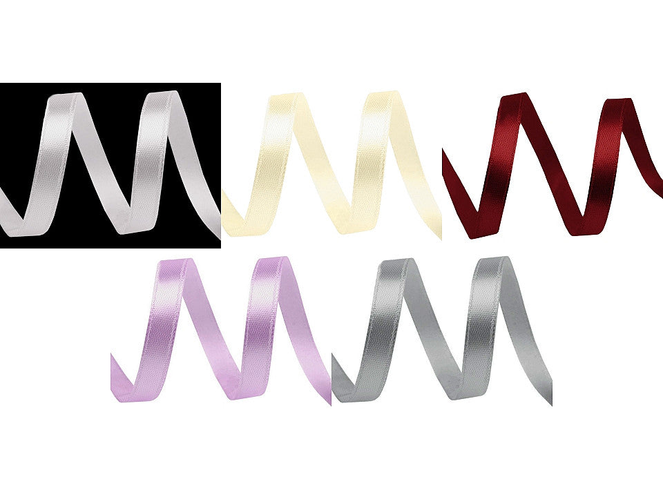 Paquets de ruban de satin par 5 m, largeur 6 mm
