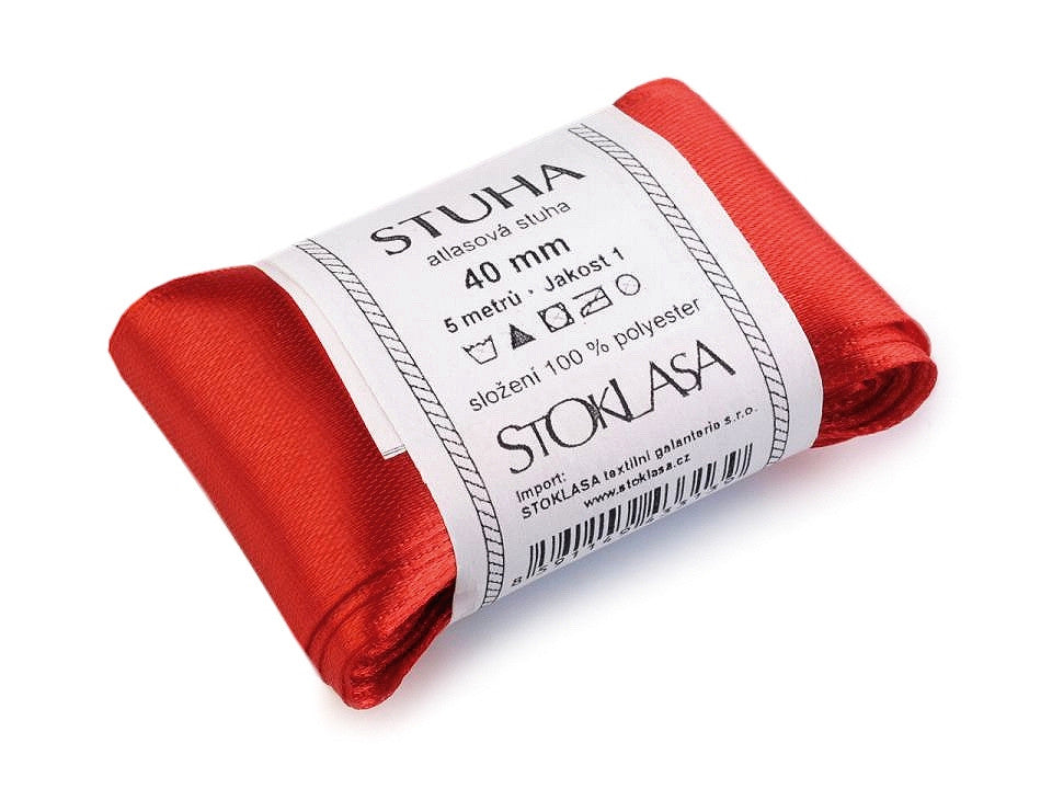 Paquets de ruban de satin par 5 m, largeur 40 mm