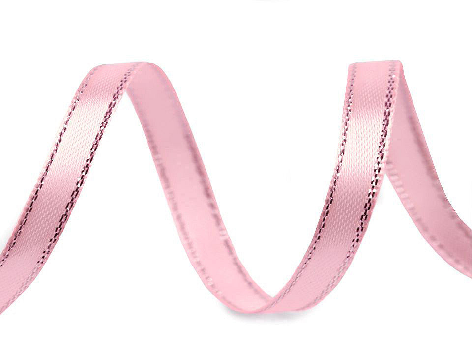 Ruban satiné de Noël avec lurex, largeur 6 mm