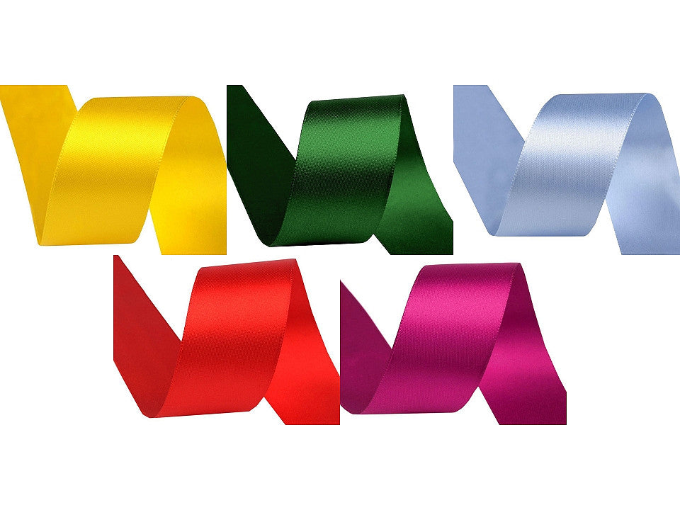 Paquets de ruban satiné double face, par 5 m, largeur 40 mm