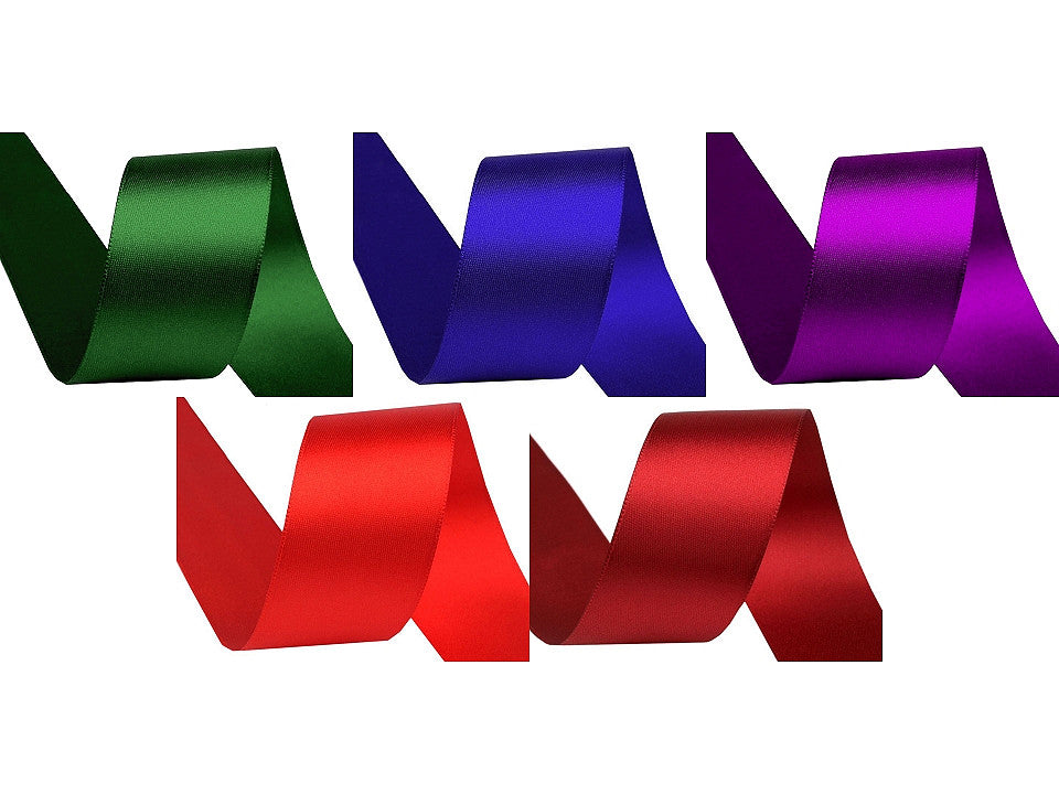 Paquets de ruban satiné double face, par 5 m, largeur 40 mm