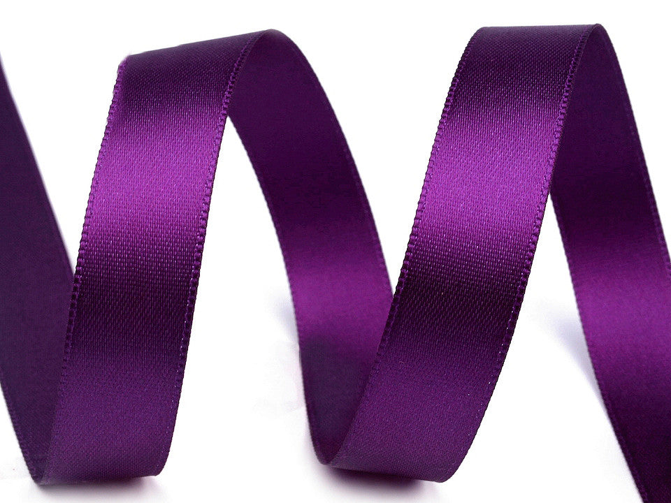 Paquets de ruban satiné double face, par 5 m, largeur 15 mm