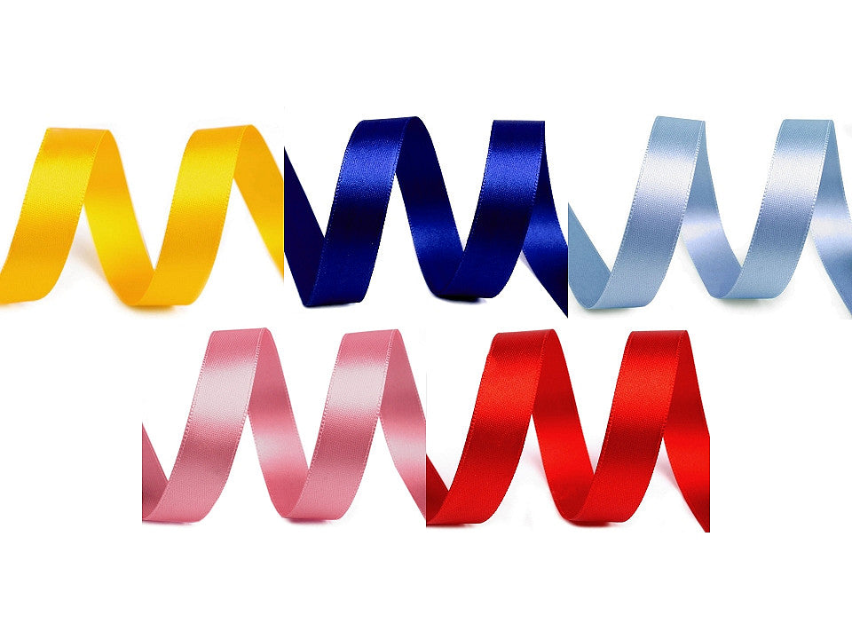 Paquets de ruban satiné double face, par 5 m, largeur 15 mm