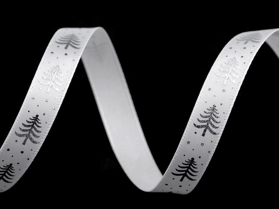 Ruban de Noël satiné, Sapin de Noël, largeur 10 mm