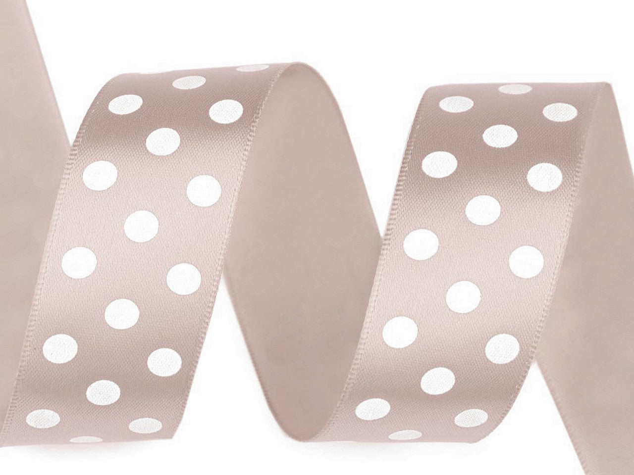 Ruban satiné à pois, 25 mm