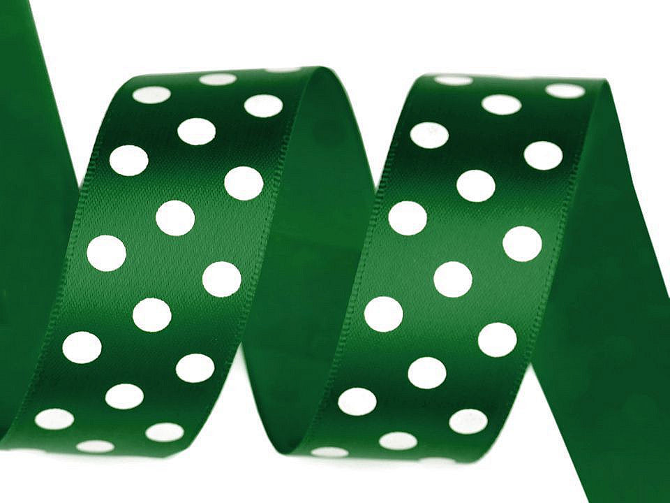 Ruban satiné à pois, 25 mm