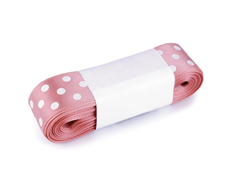 Ruban satiné à pois, 25 mm