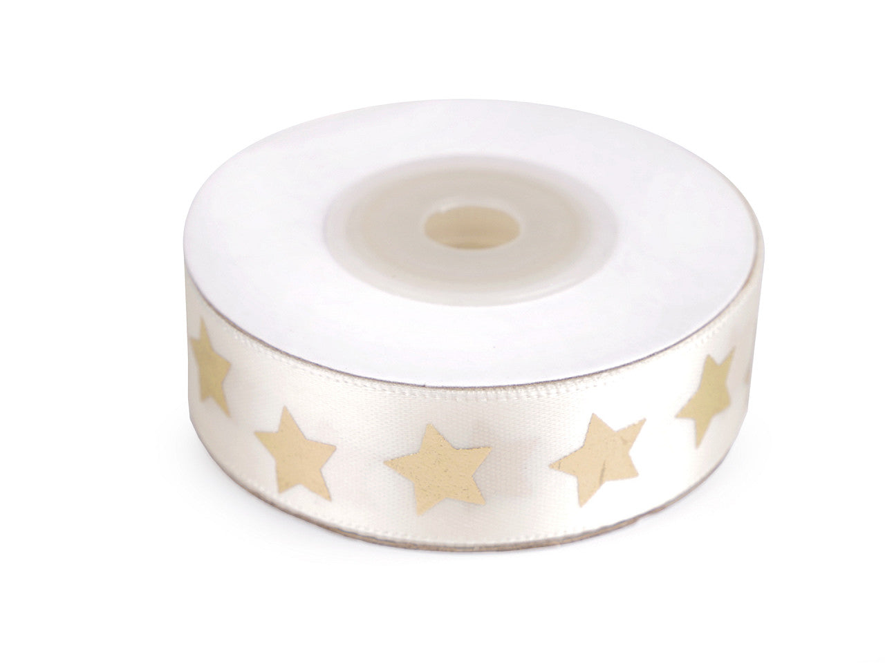 Ruban satiné de Noël, Étoiles, largeur 20 mm