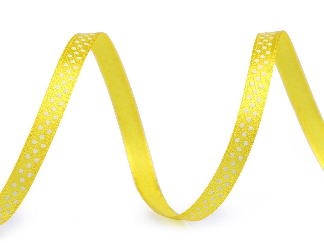 Ruban satiné à pois, largeur 6 mm
