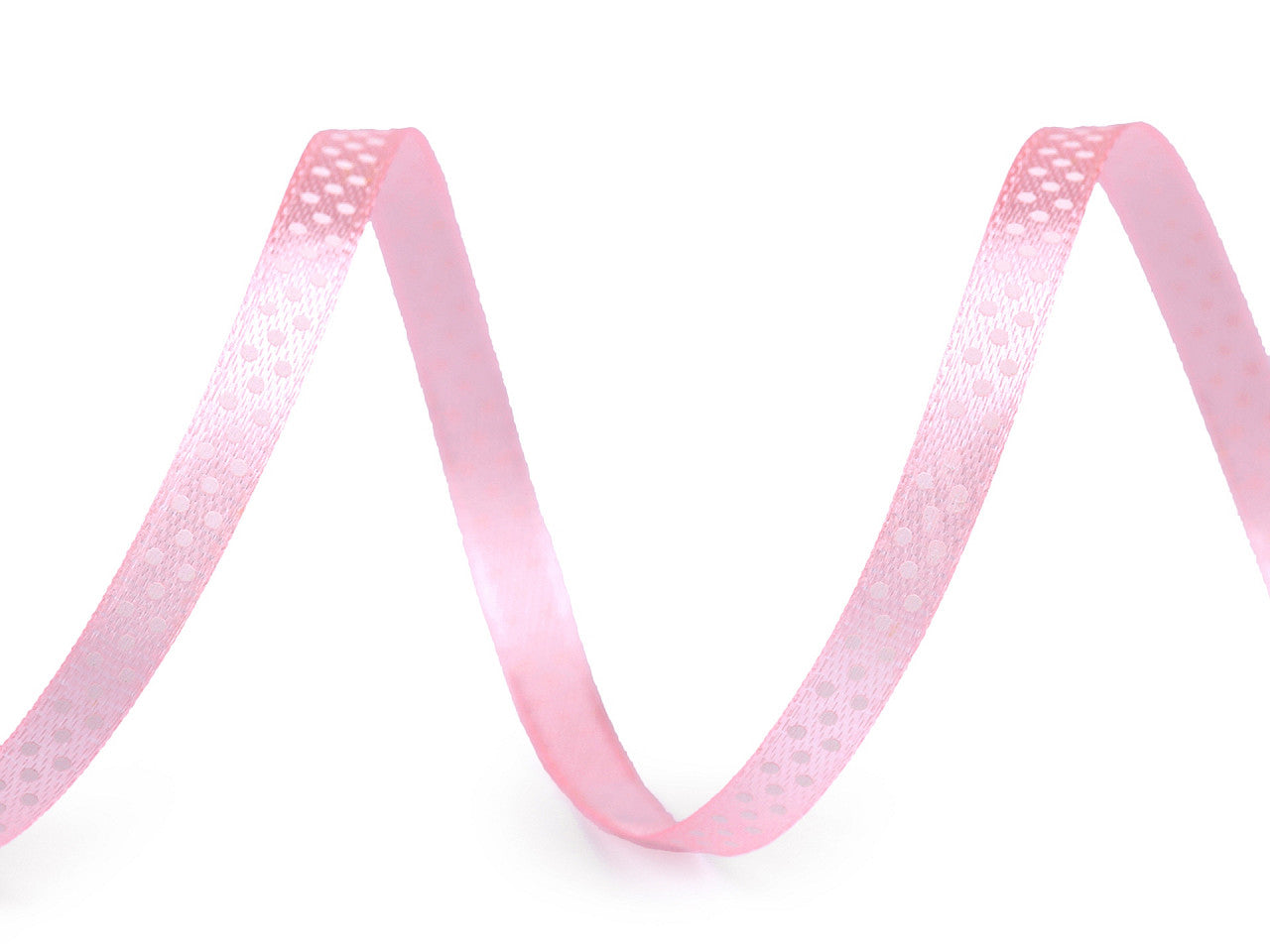 Ruban satiné à pois, largeur 6 mm