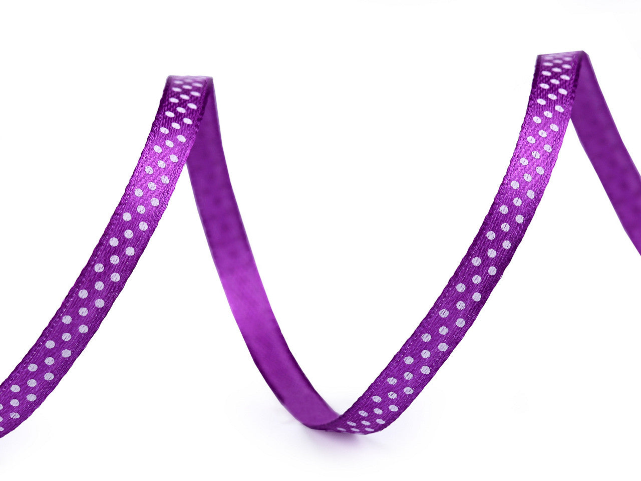 Ruban satiné à pois, largeur 6 mm