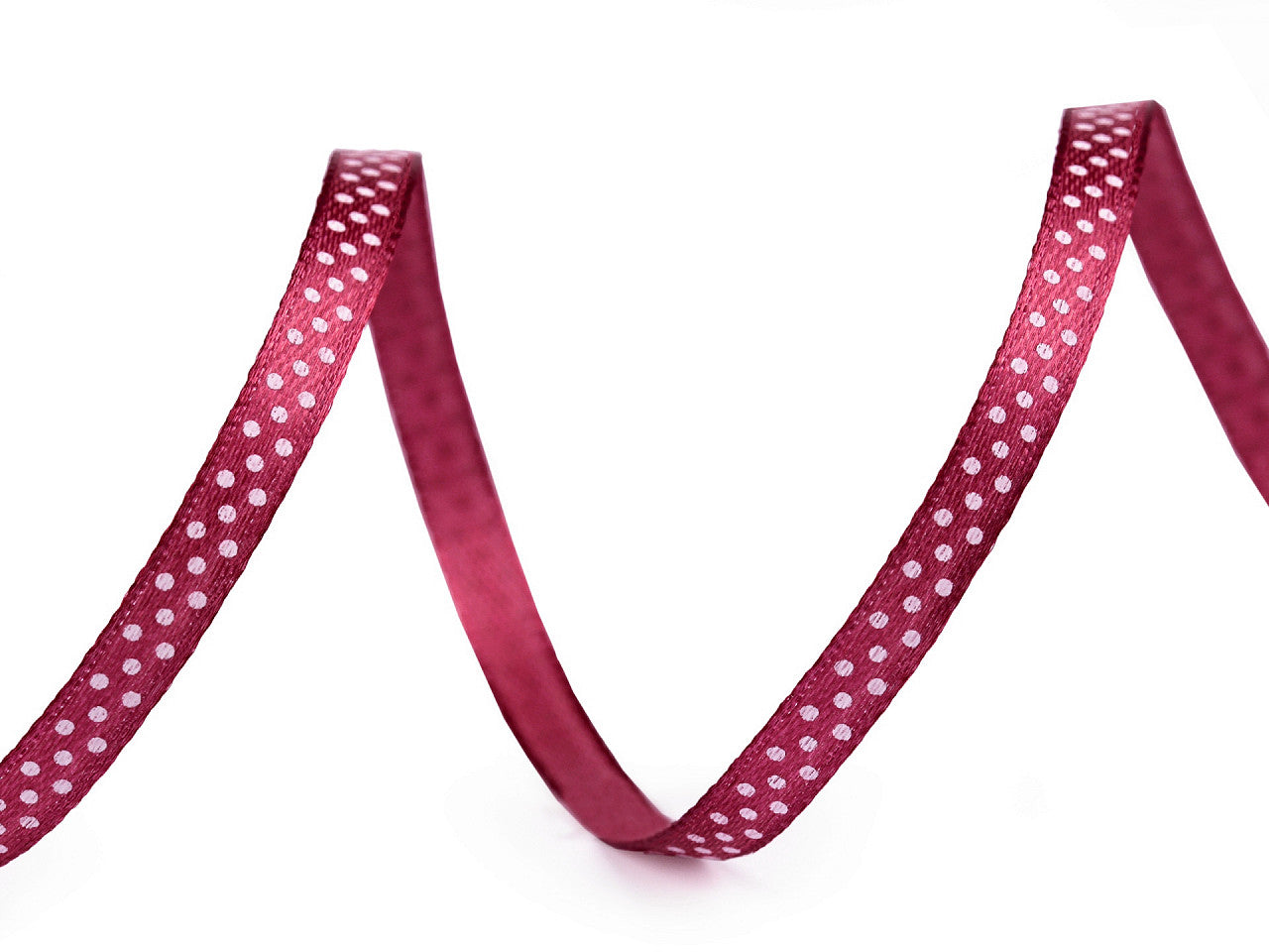 Ruban satiné à pois, largeur 6 mm