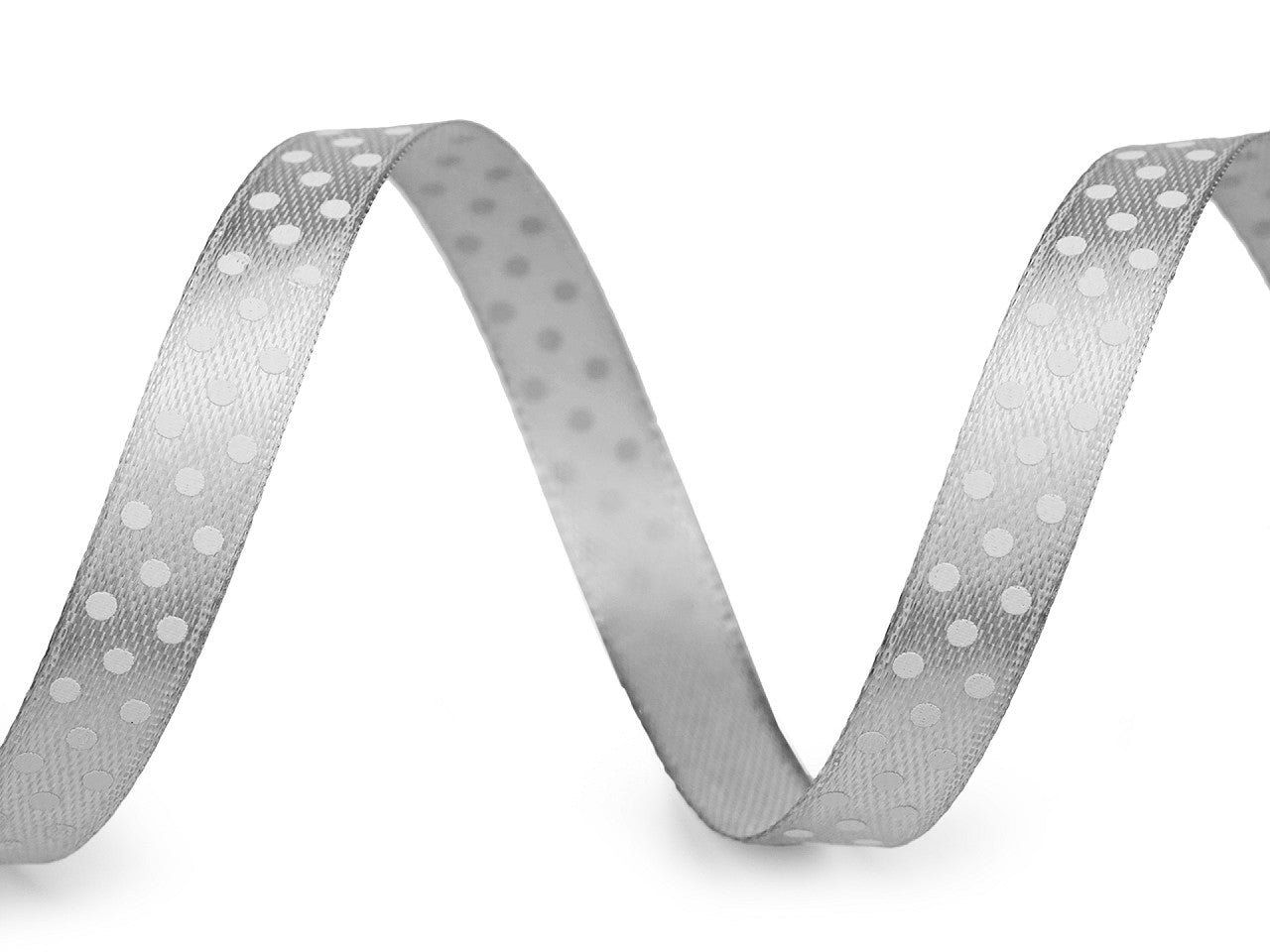 Ruban satiné à pois, largeur 10 mm