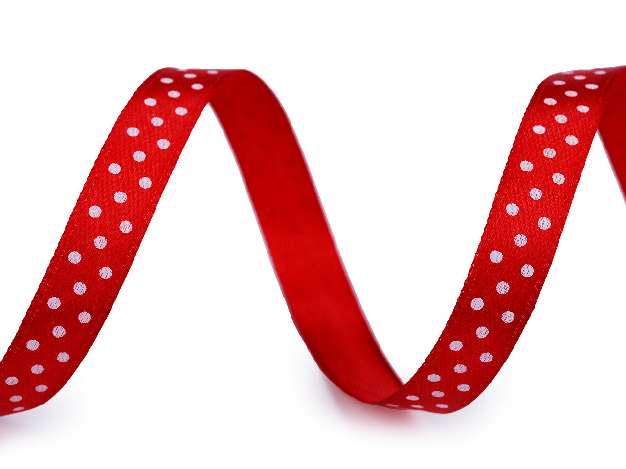Ruban satiné à pois, largeur 10 mm