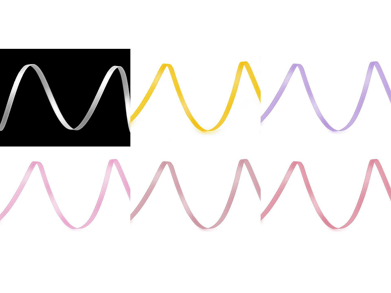 Ruban satiné double face, largeur 3 mm