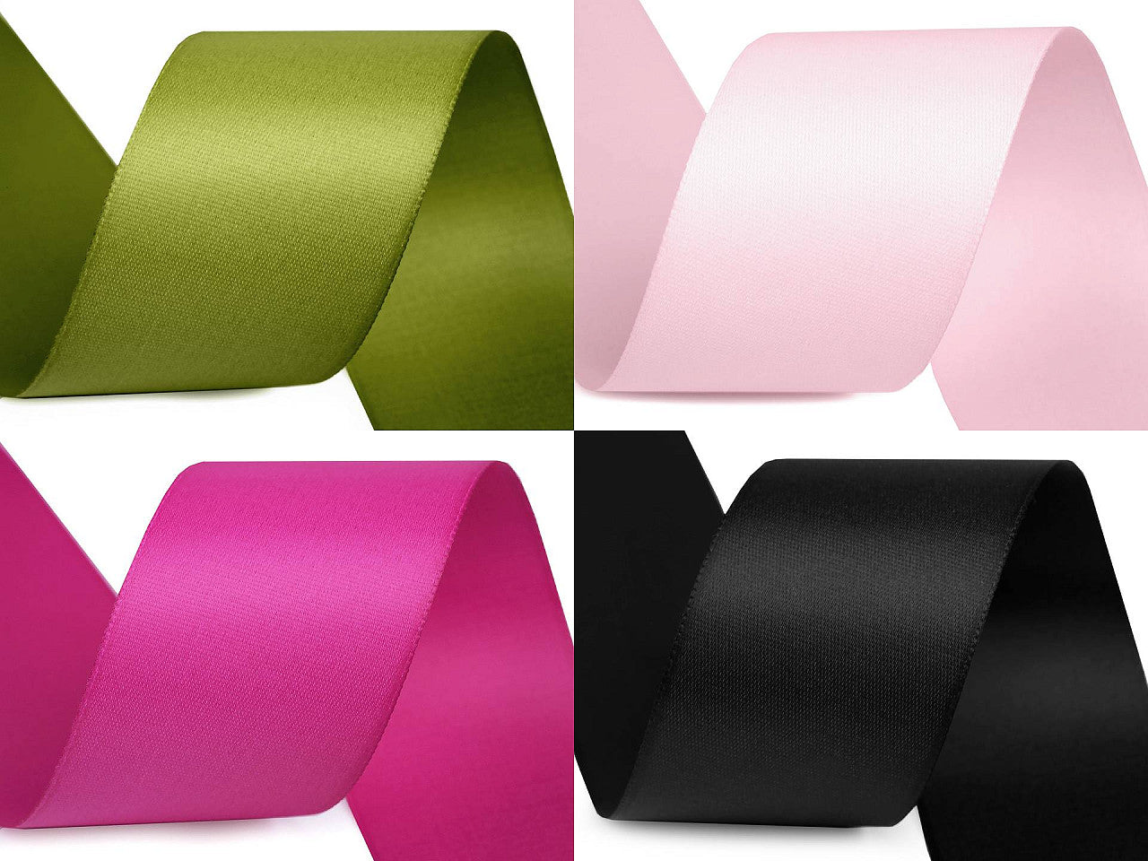 Ruban satiné double face, largeur 40 mm, mat