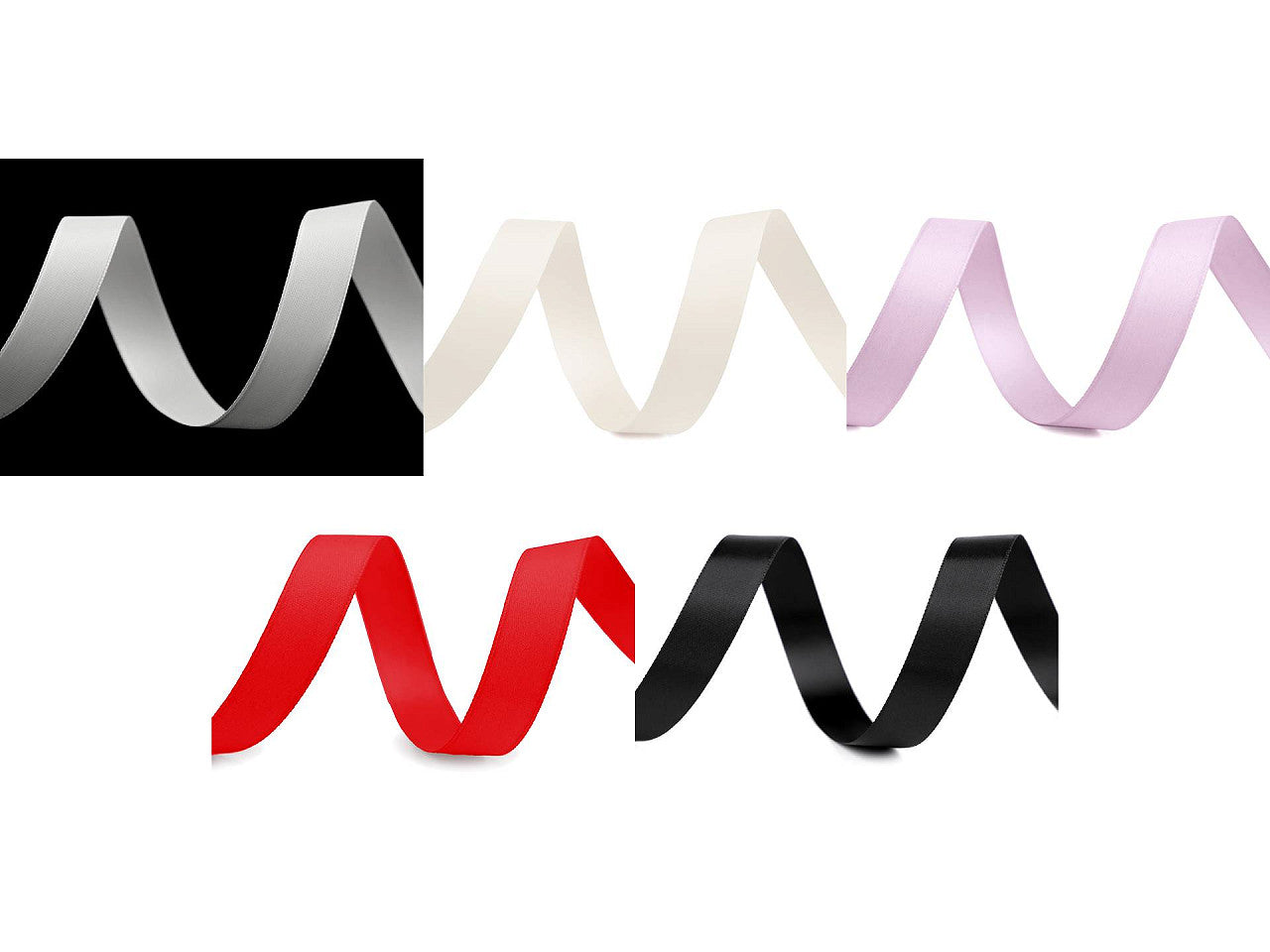 Ruban satiné double face, largeur 15 mm, mat