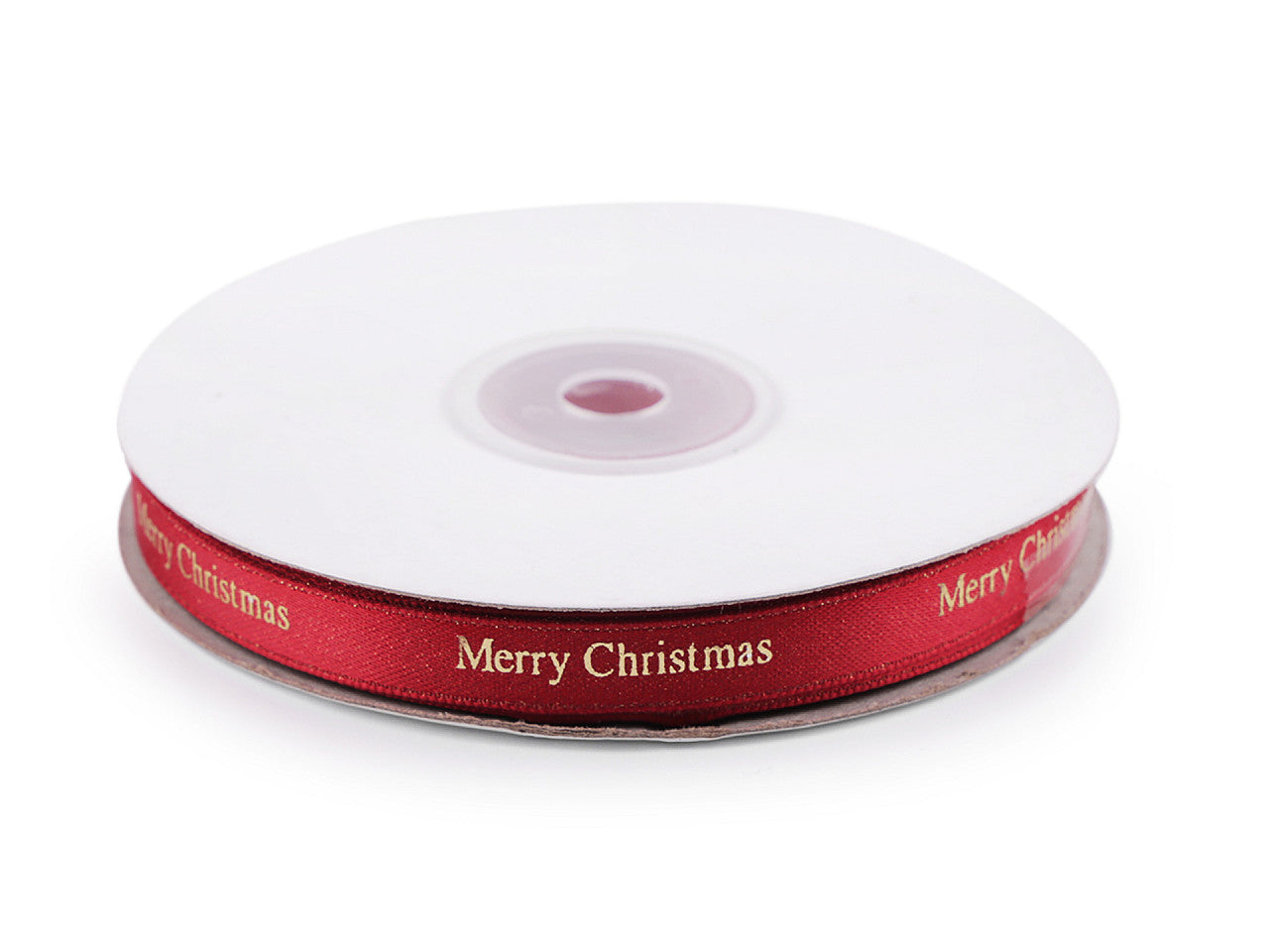 Ruban satiné « Veselé Vánoce » (« Joyeux Noël »), largeur 9 mm