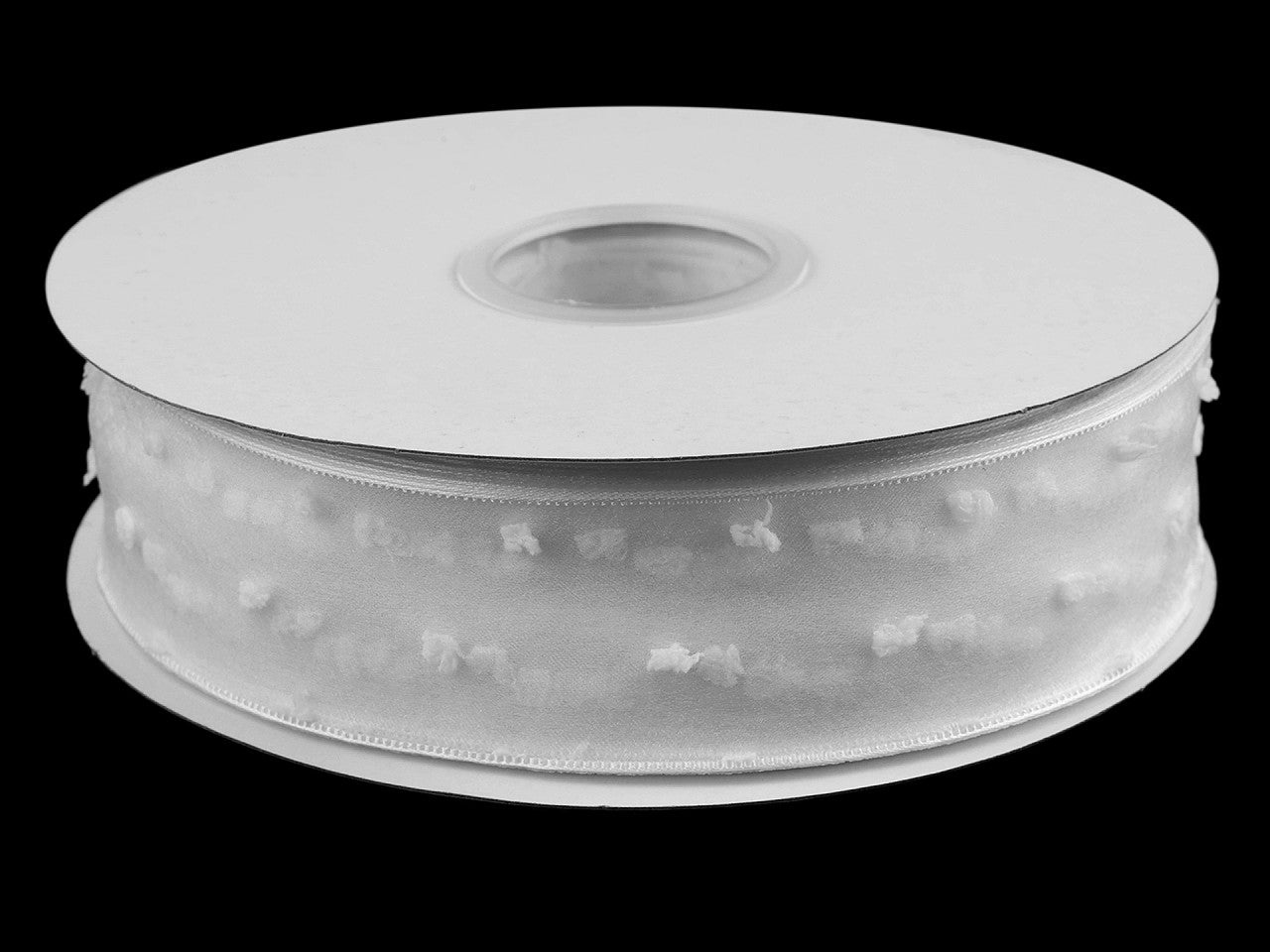 Ruban en organza avec bourgeons, largeur 40 mm