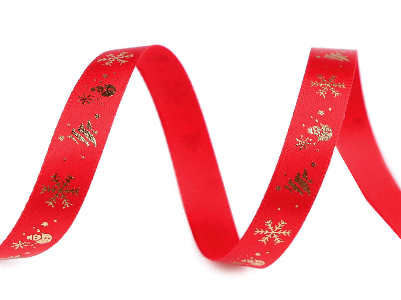 Ruban satiné de Noël, largeur 10 mm