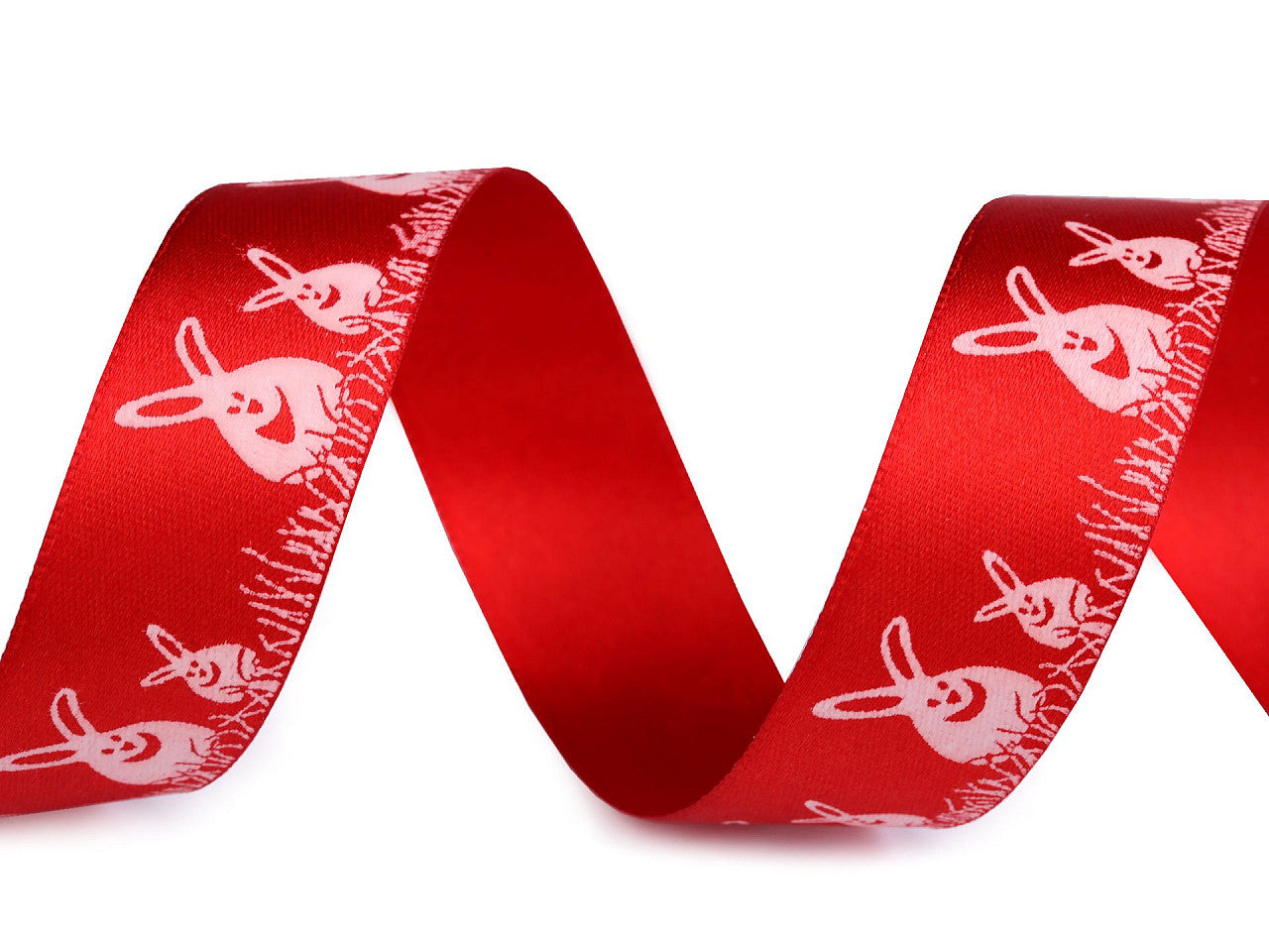Ruban satiné de Pâques, largeur 24 mm, lapins