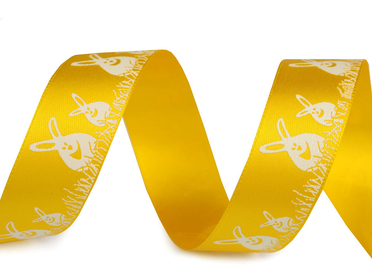 Ruban satiné de Pâques, largeur 24 mm, lapins