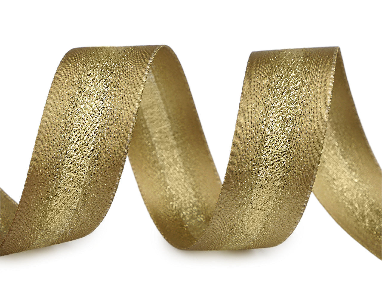 Ruban satiné avec lurex, double face, largeur 25 mm
