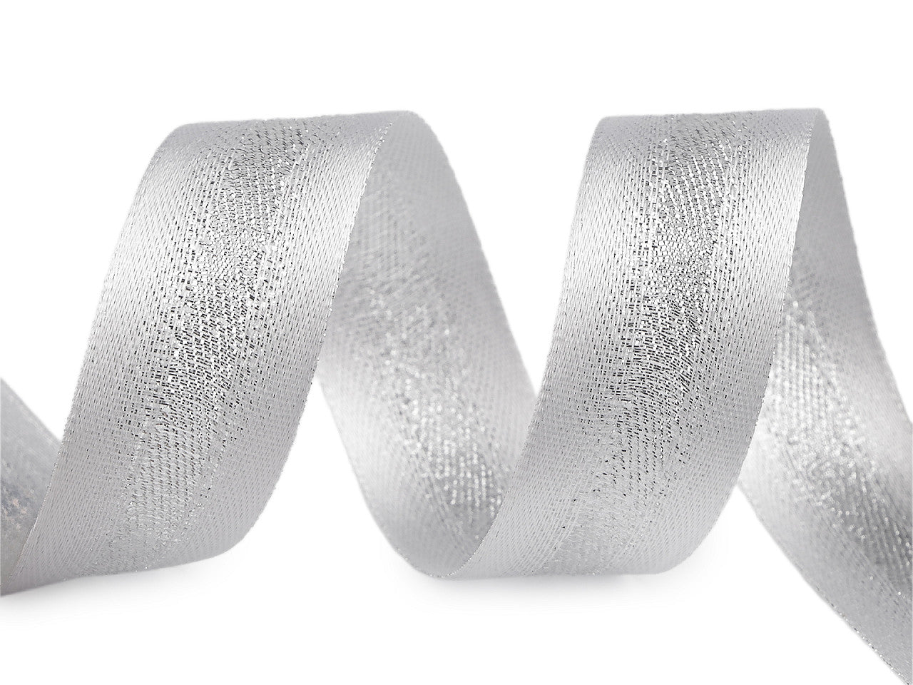 Ruban satiné avec lurex, double face, largeur 25 mm