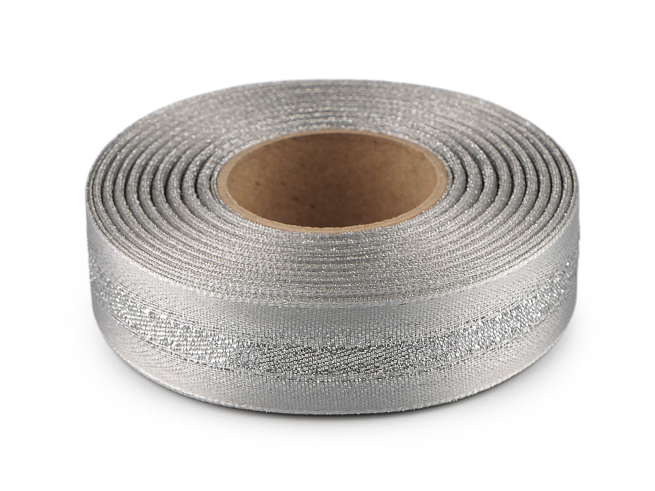 Ruban satiné avec lurex, double face, largeur 25 mm