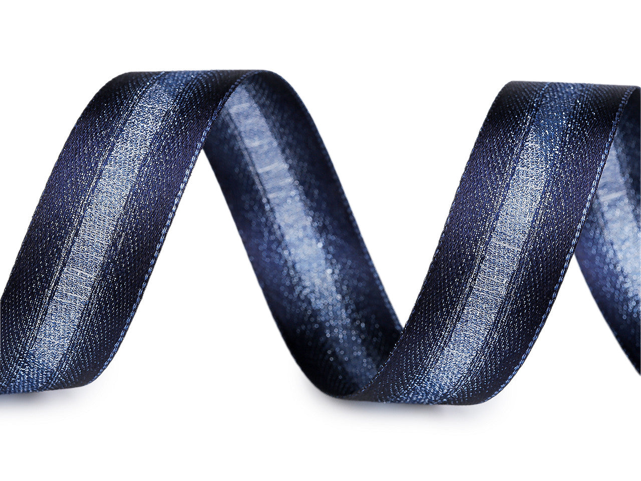 Ruban satiné avec lurex, double face, largeur 25 mm