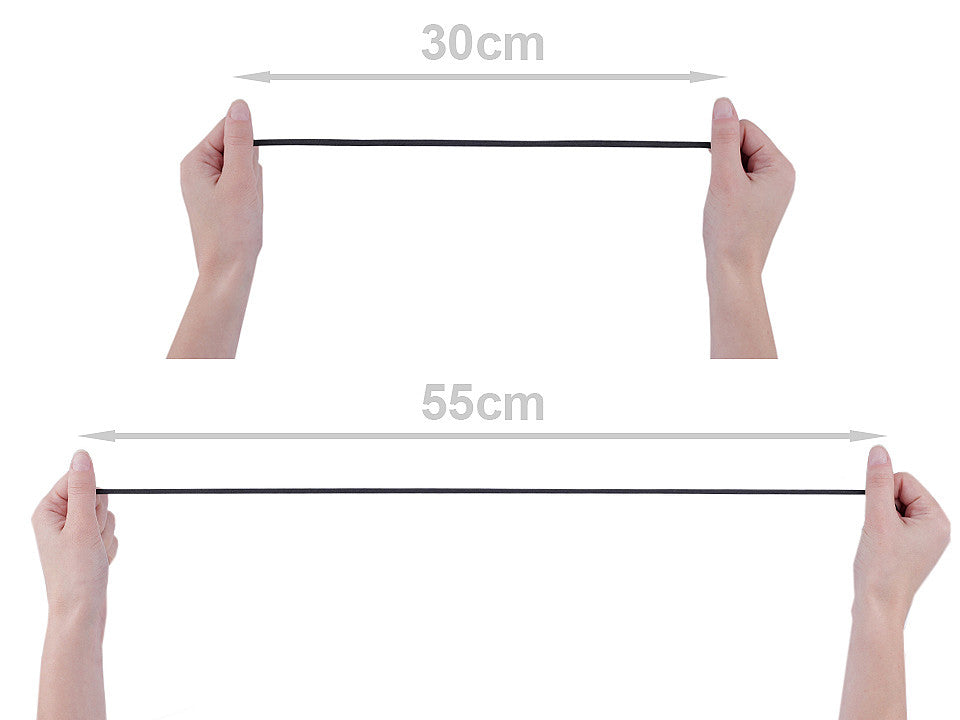 Élastique sur cartonnette 5 mm, 7 mm