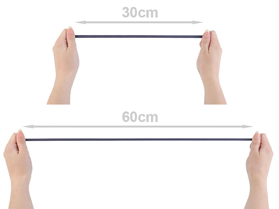Bande élastique pour lingerie, 7 mm, différentes couleurs