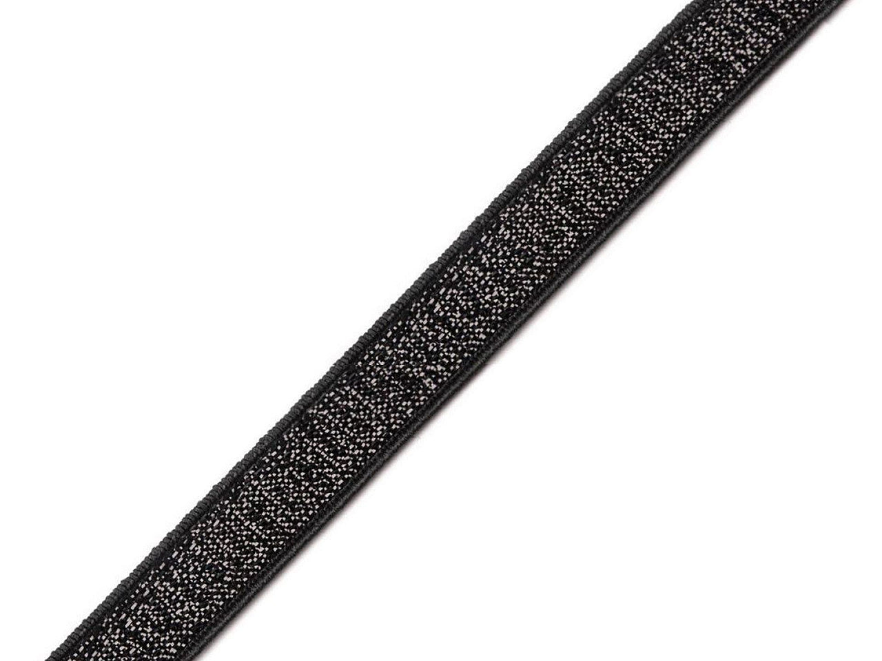 Ruban élastique pour bretelles de soutien-gorge, avec lurex, largeur 10 mm - 12.5m