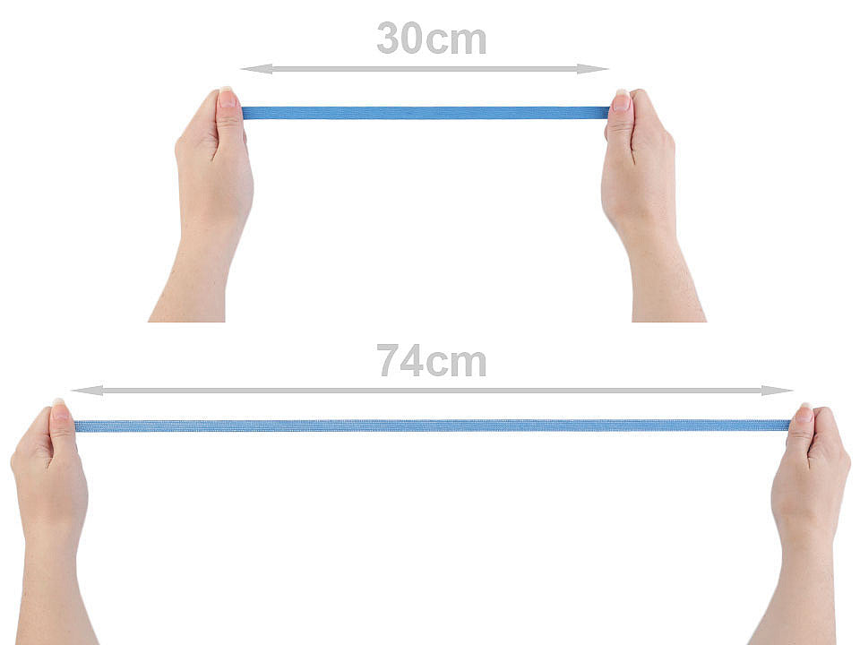 Élastique uni, largeur 10 mm (rouleau de 90m)