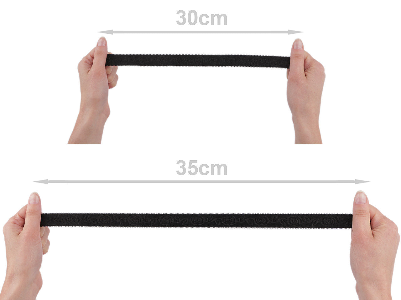 Bande pour bretelles, Roses, largeur 20 mm