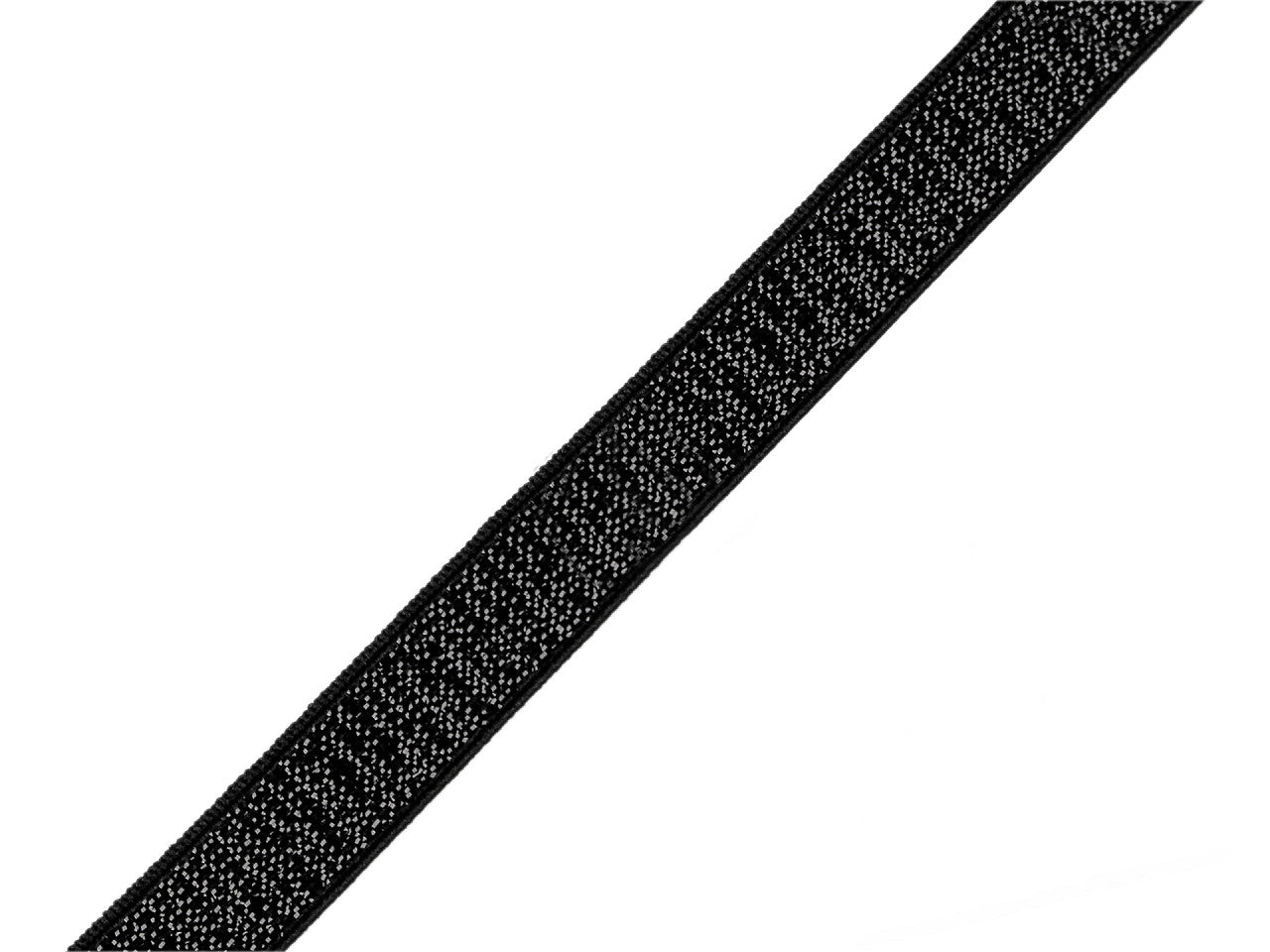 Ruban élastique pour bretelles en brocart, largeur 10 mm, avec lurex - 13.5m