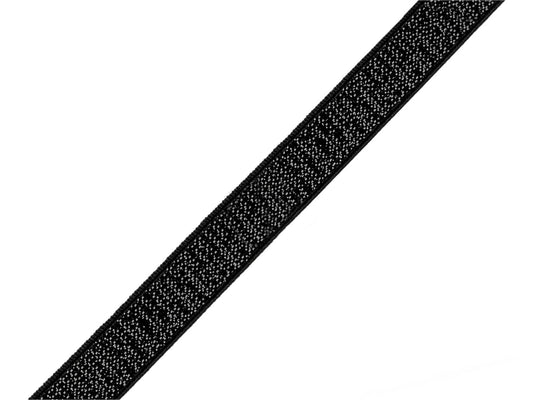 Ruban élastique pour bretelles en brocart, largeur 10 mm, avec lurex - 13.5m