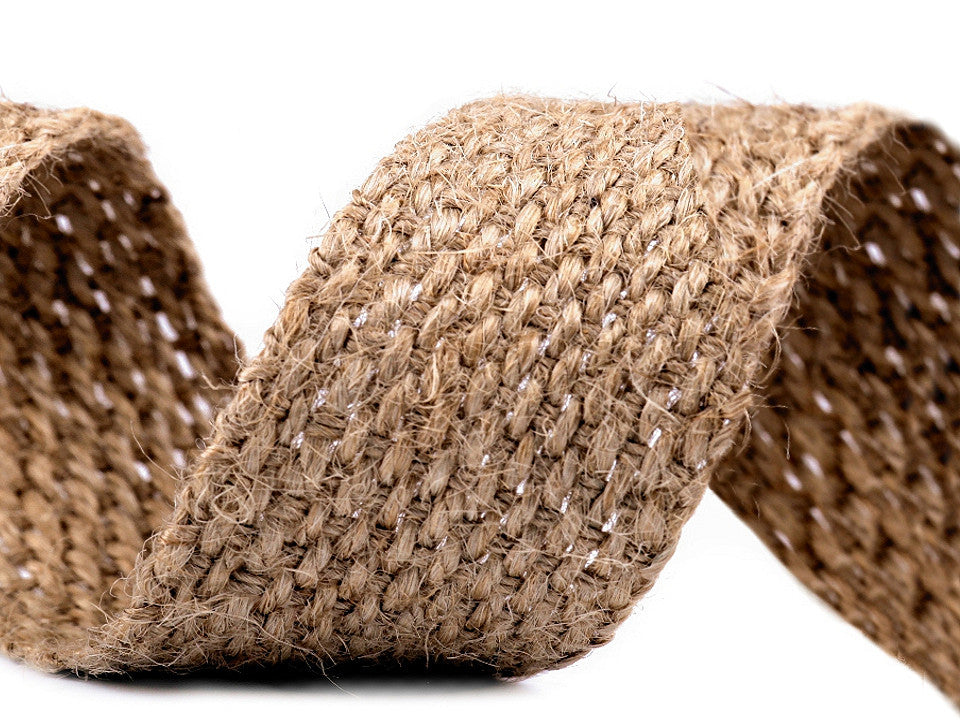 Sangle de jute, largeur 30 mm