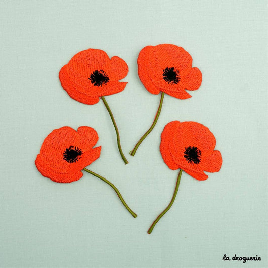 LA DROGUERIE - Écusson "Fleur de coquelicot"