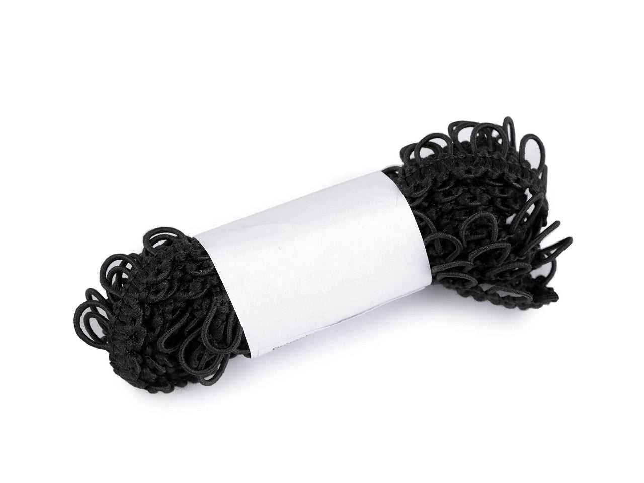 Liseré tressé avec boucles extensibles pour boutons, largeur 15 mm