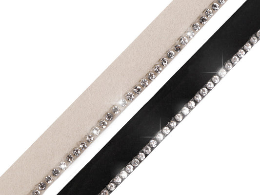 Liseré avec strass, largeur 10 mm