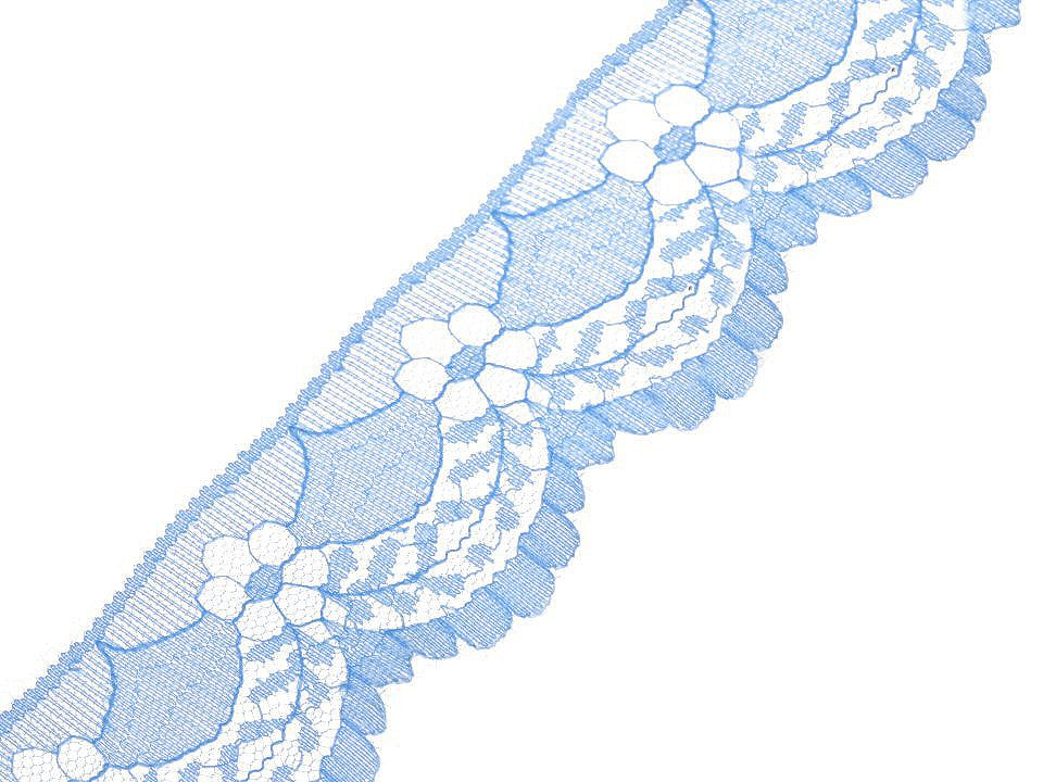 Liseré en dentelle polyamide, largeur 40 mm - 270m