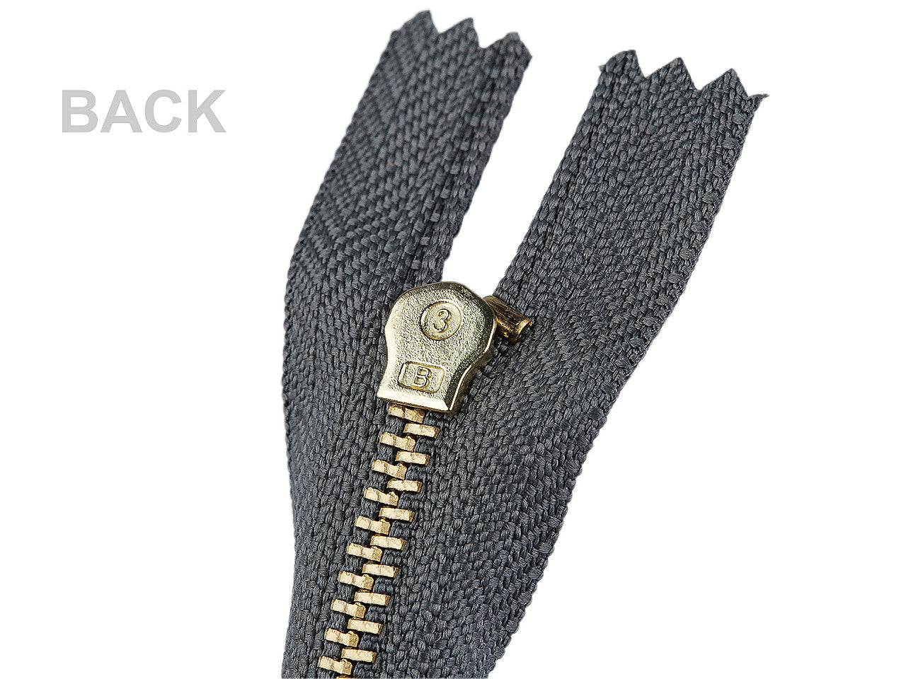 FAG métallique pour pantalon, largeur 4 mm, longueur 10 cm