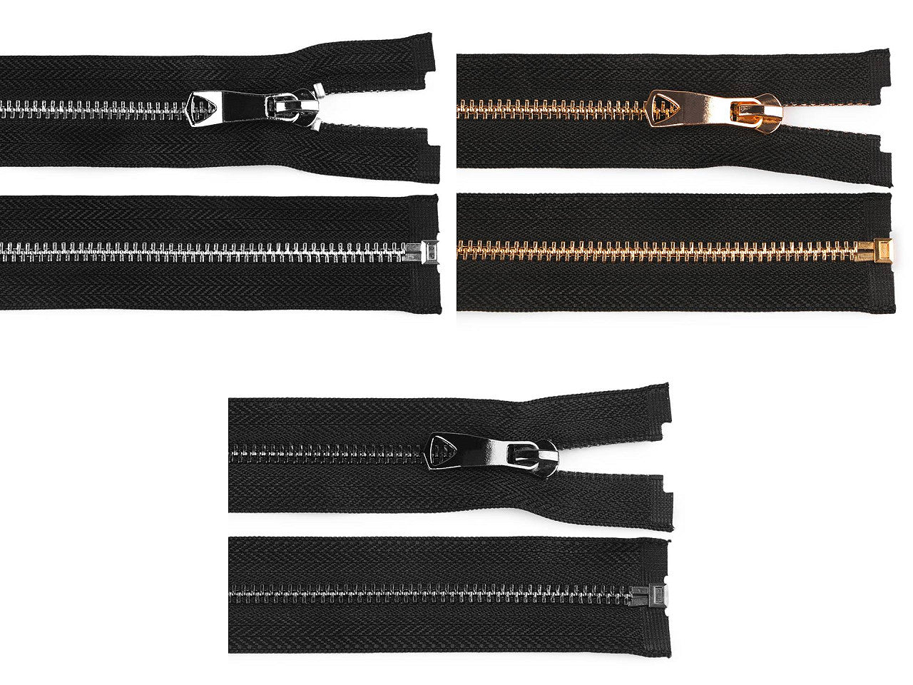 FAG métallique No5, longueur 50 cm, avec glissière décorative