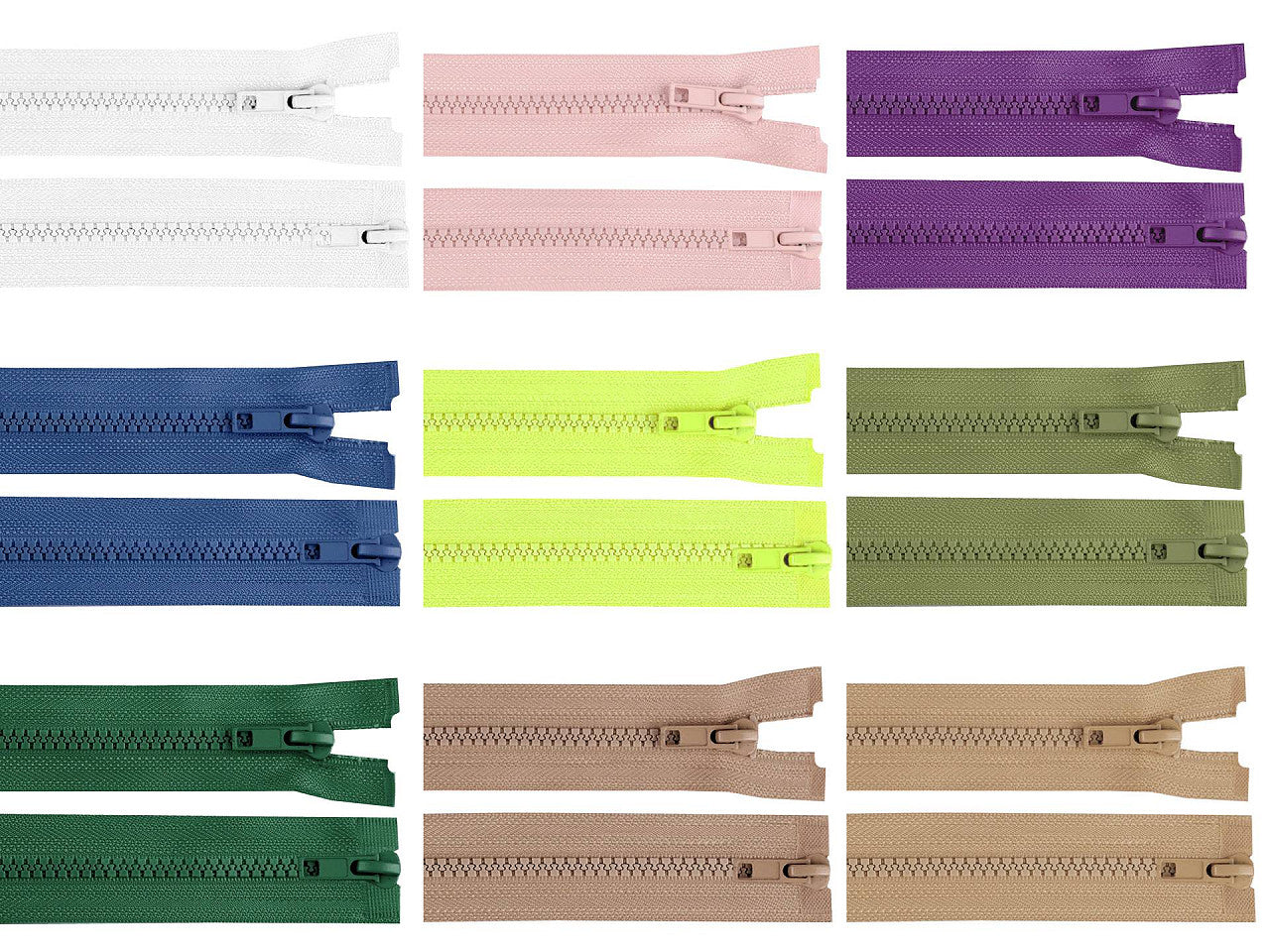 FAG bidirectionnelle en plastique No 5 séparable 2 curseurs 65cm séparable