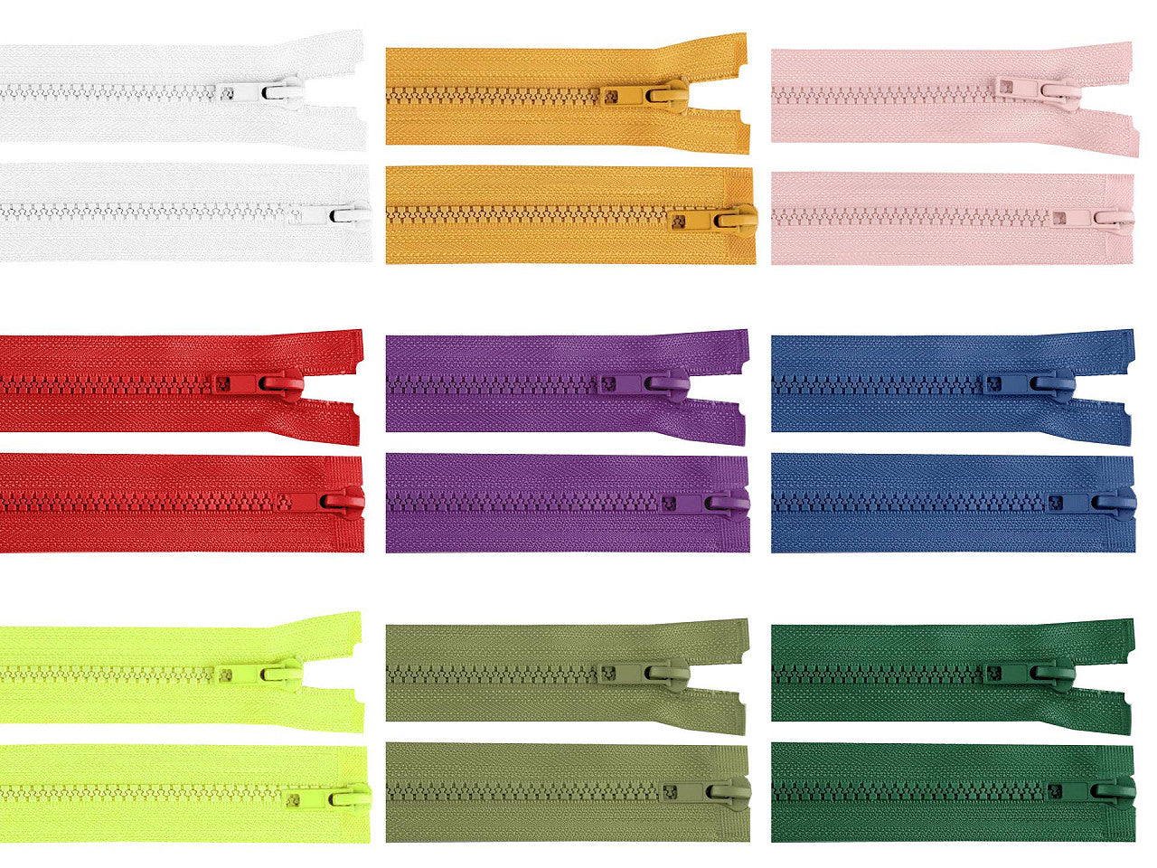 FAG bidirectionnelle en plastique No 5 séparable 2 curseurs 80cm séparable