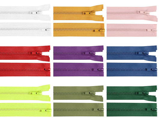 FAG bidirectionnelle en plastique No 5 séparable 2 curseurs 80cm séparable