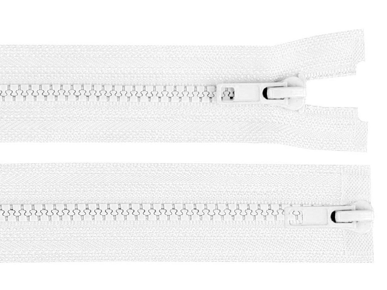 Fermeture Éclair bidirectionnelle en plastique No 5, extrémité ouverte, 2 glissières, longueur 85 cm, pour veste